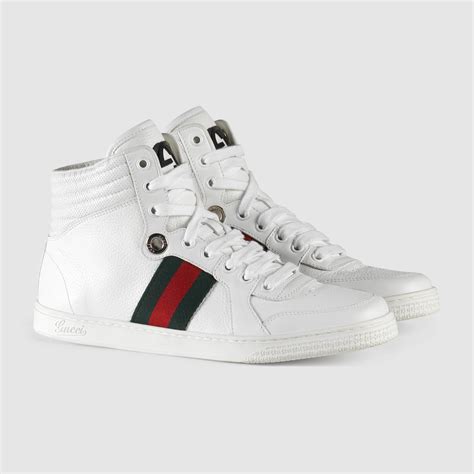 gucci sneaker women high white|classic white Gucci sneakers.